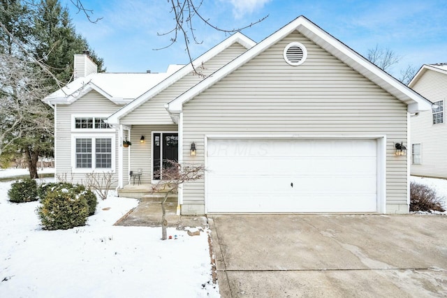 view of front of house featuring a garage