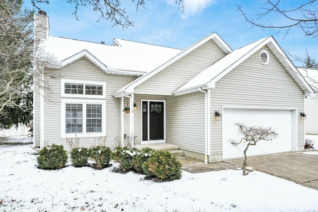 view of front of house featuring a garage