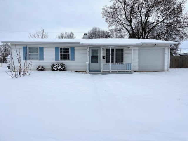 ranch-style house featuring a garage