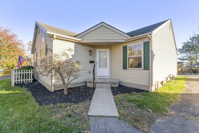 view of bungalow-style home