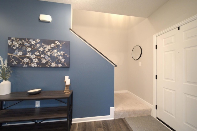 entrance foyer with wood-type flooring