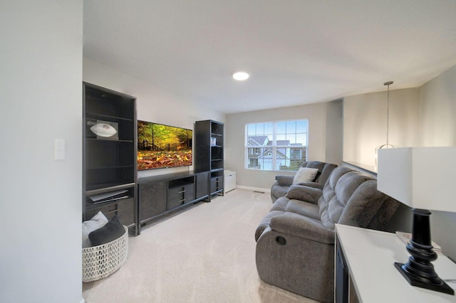 view of carpeted living room