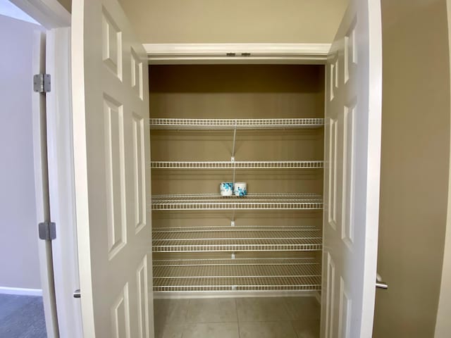 view of pantry