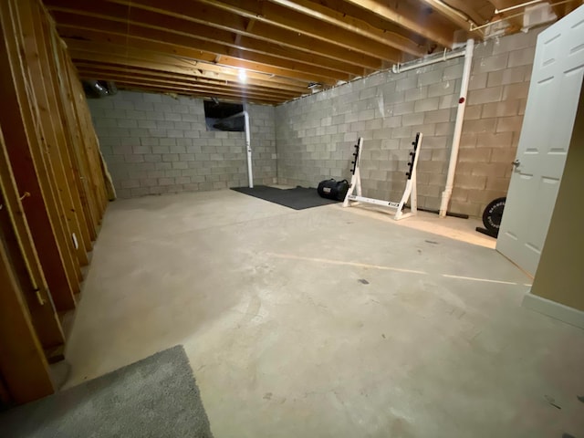 view of basement