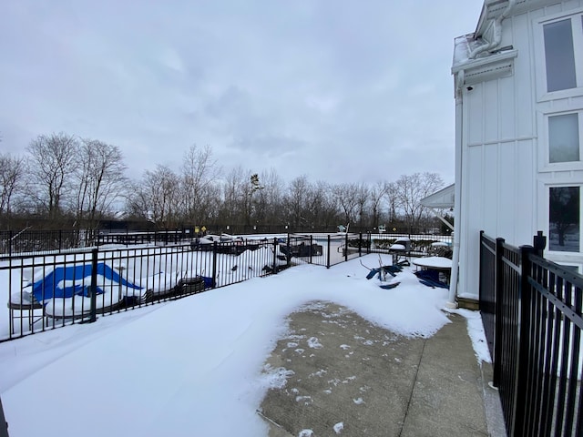 view of snowy yard