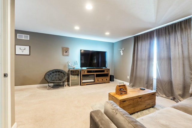 view of carpeted living room