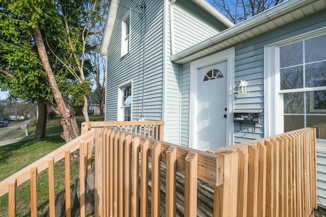 view of doorway to property