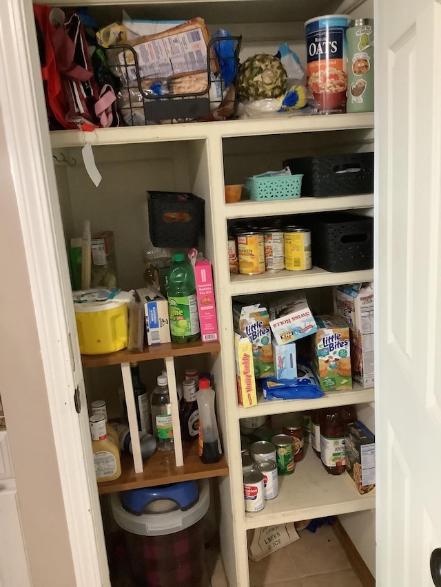 view of pantry