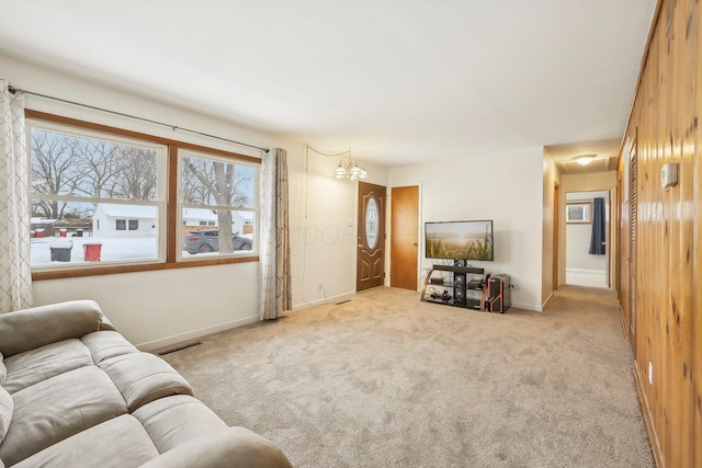 view of carpeted living room