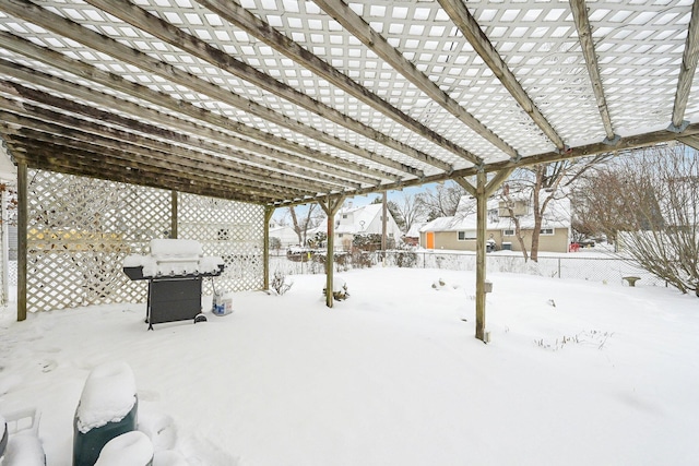 view of snowy yard