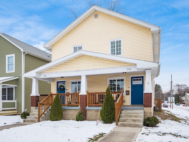 view of front of house with a porch