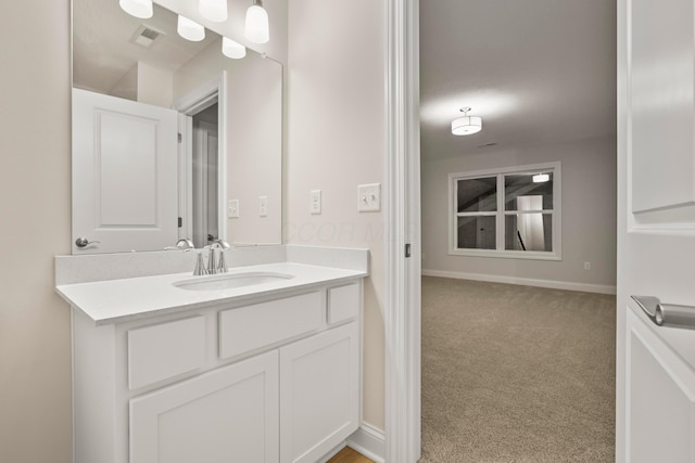 bathroom with vanity