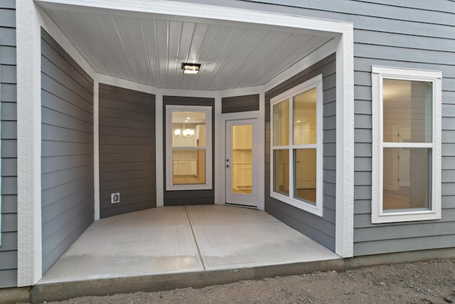 view of doorway to property