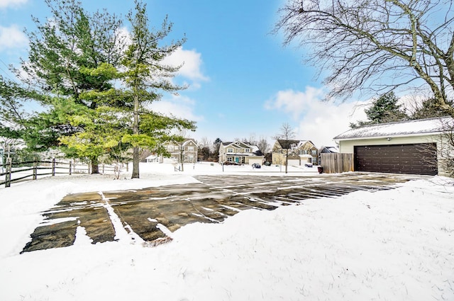 view of snowy yard