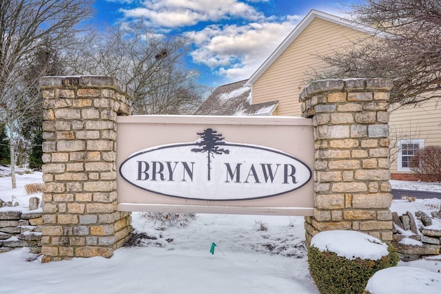 view of community sign