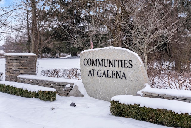 view of community sign