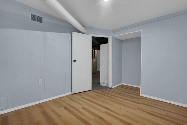 interior space with light hardwood / wood-style floors