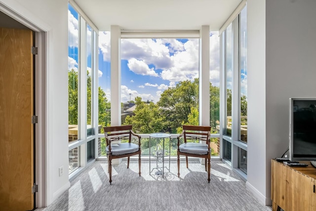 view of sunroom / solarium