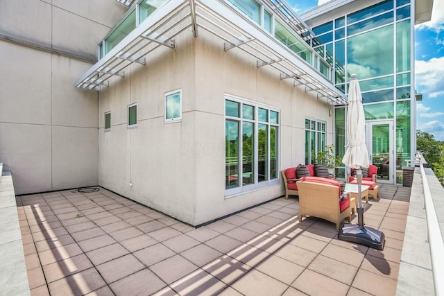 view of patio with outdoor lounge area