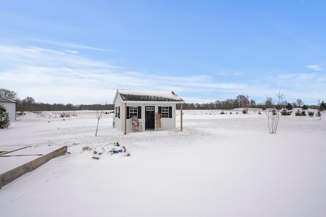 exterior space with an outdoor structure