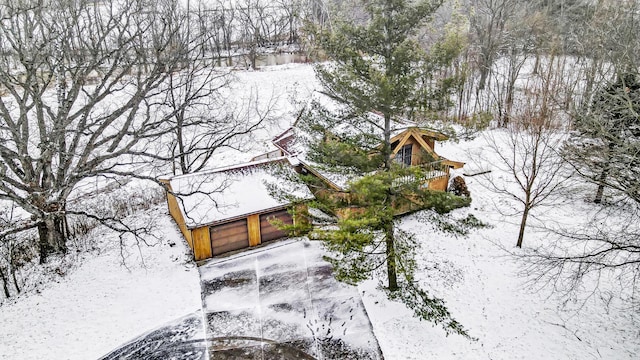 view of snowy aerial view