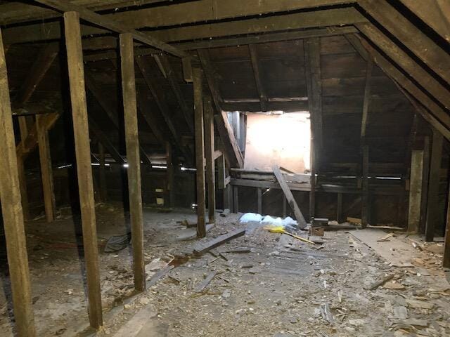 view of attic