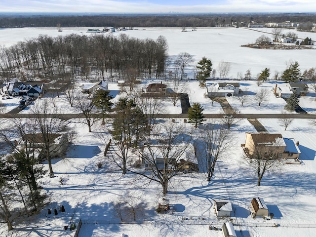 view of snowy aerial view