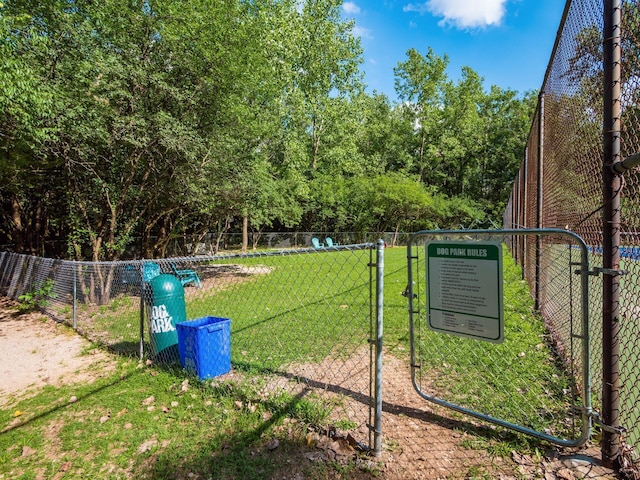 view of property's community with a yard