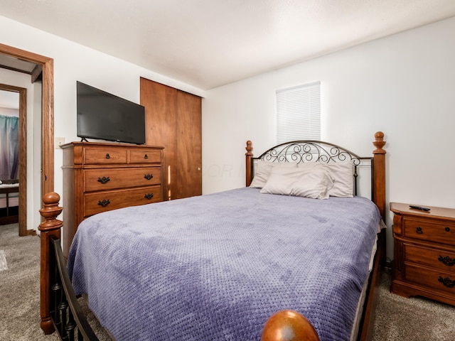 view of carpeted bedroom