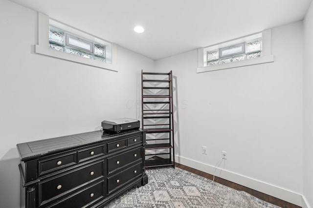 bedroom with light wood-type flooring