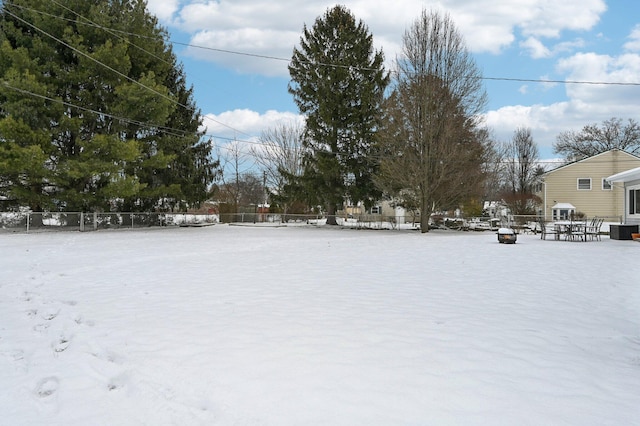 view of snowy yard