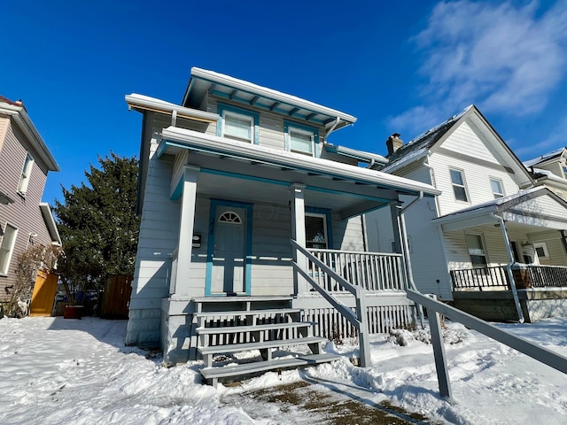 view of front of property with a porch