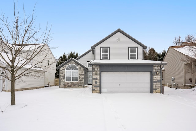 front facade featuring a garage