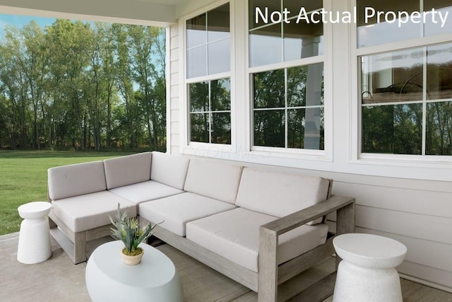 view of patio with an outdoor hangout area