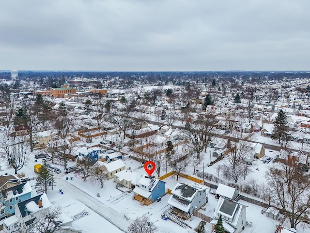 view of snowy aerial view