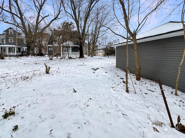 view of snowy yard