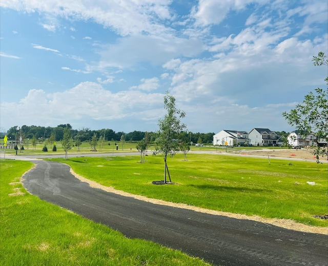 surrounding community with a yard