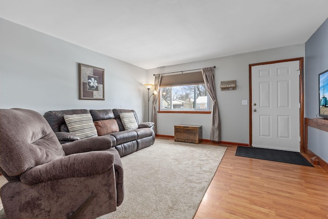 living room featuring hardwood / wood-style flooring