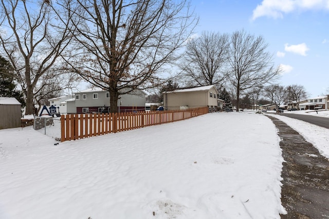 view of snowy yard