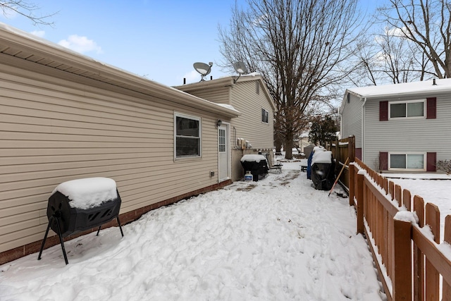 view of snowy yard