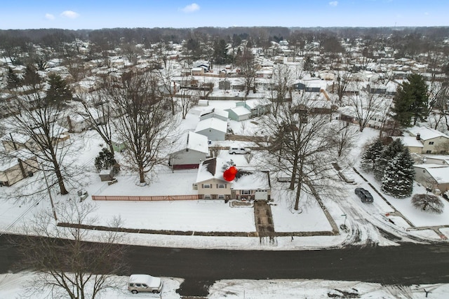 view of snowy aerial view