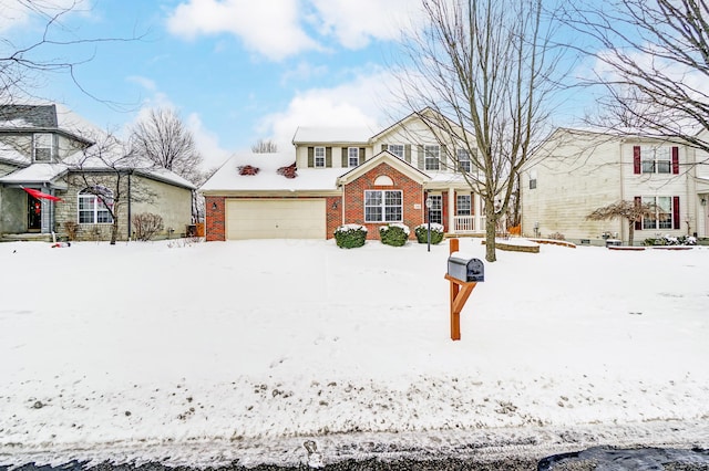 view of property with a garage