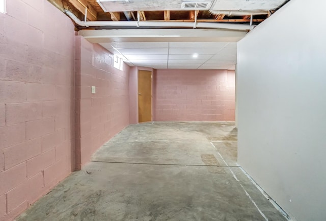 corridor with concrete floors