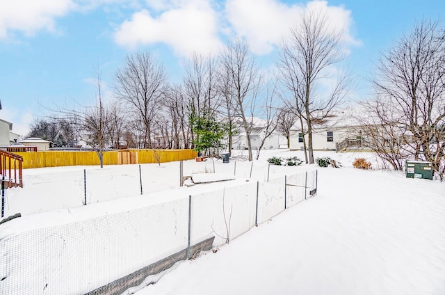 view of snowy yard