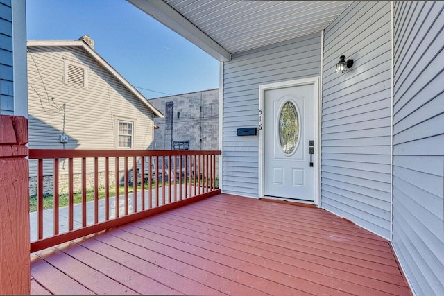 view of wooden deck