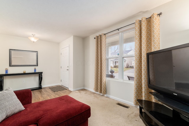 view of carpeted living room