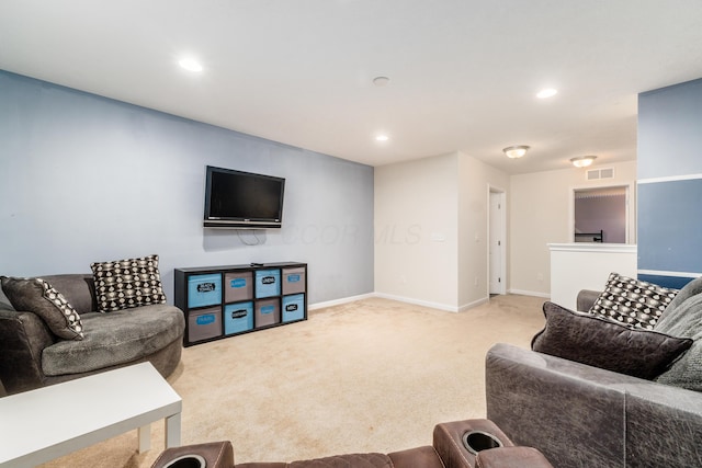 view of carpeted living room