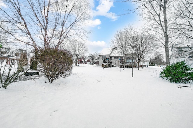 view of snowy yard