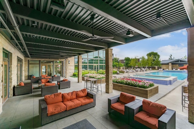 view of patio / terrace featuring outdoor lounge area