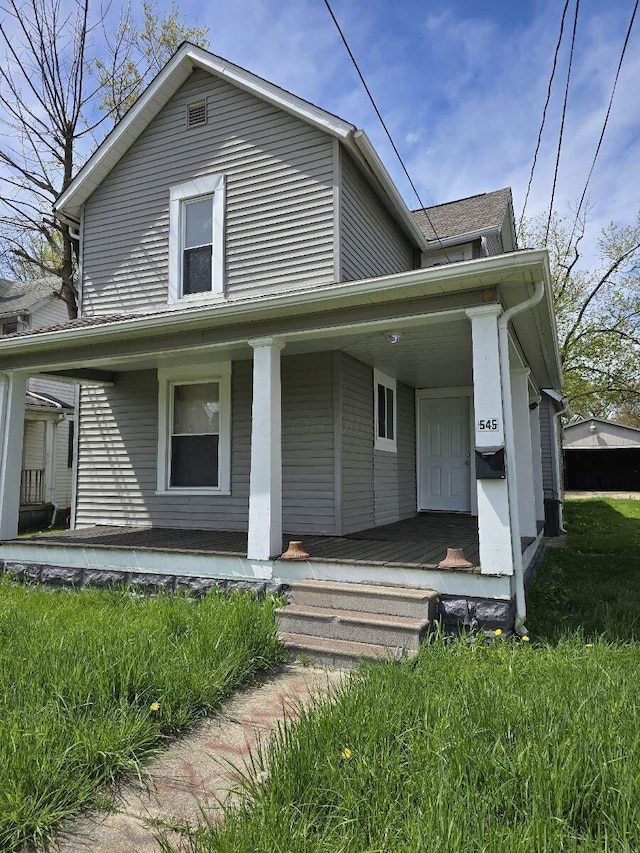 view of front of home with a porch